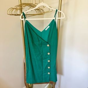 Green mini dress